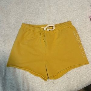 Mother denim move it mustard yellow shorts size XL